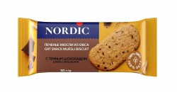 Печенье, Nordic (Нордик) 30 г 1 шт мюсли из овса с темным шоколадом