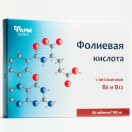 Фолиевая кислота с витаминами В12 и В6, табл. 100 мг №50